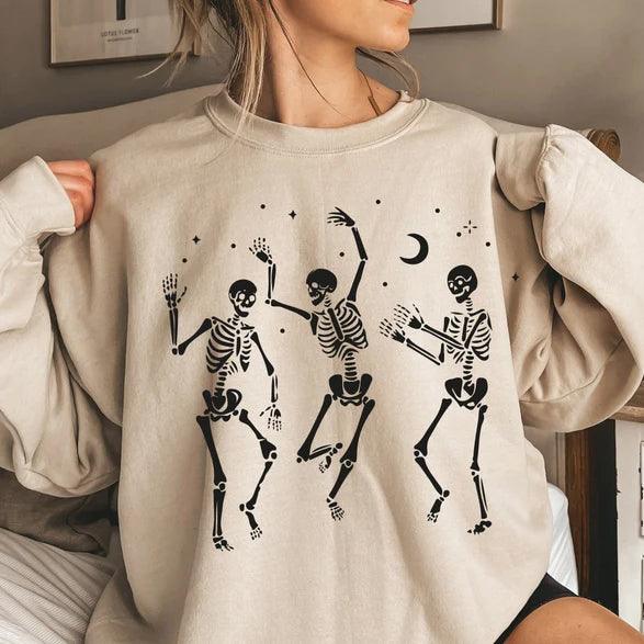 Funny Dancing Skeletons Halloween Sweatshirt - prettyspeach