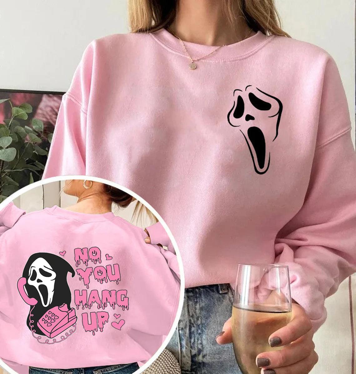 2 Sided Ghost Face Sweatshirt - prettyspeach