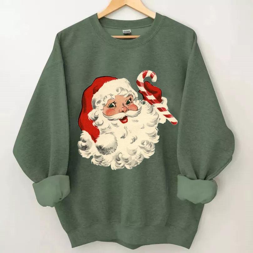 Retro Santa Christmas Sweatshirt - prettyspeach