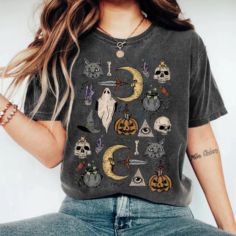 Vintage Halloween Bad Witch T-Shirt - prettyspeach