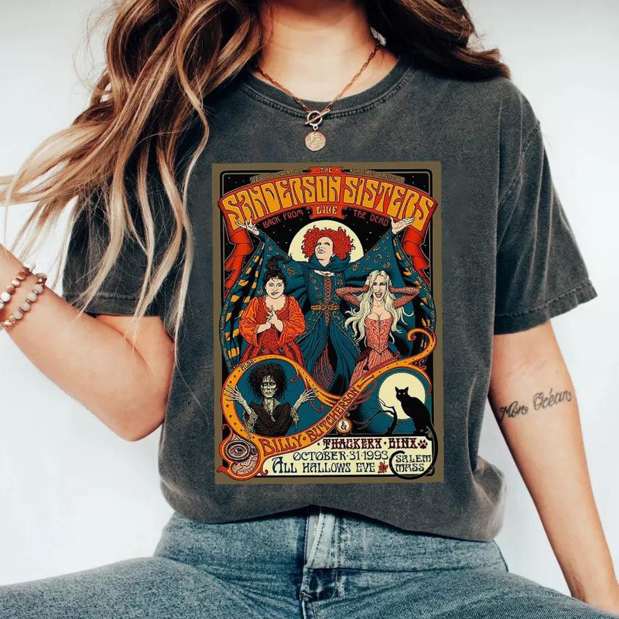 Sanderson Sisters Vintage Tour Poster T-Shirt - prettyspeach